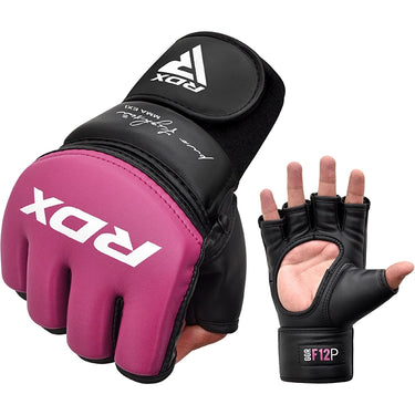 RDX GGR F-12 PLUS Gants de Grappling MMA Rosa