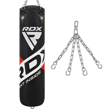 RDX F10 4ft/5ft Training Punch Bag Black