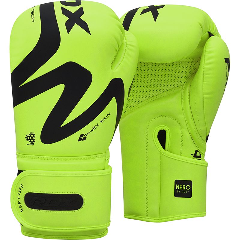 RDX green training boxing gloves