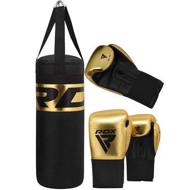 RDX J13 Junior 2ft Punch Bag and Gloves Set#color_golden