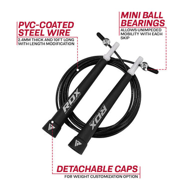 RDX C9 Adjustable Skipping Rope#color_black
