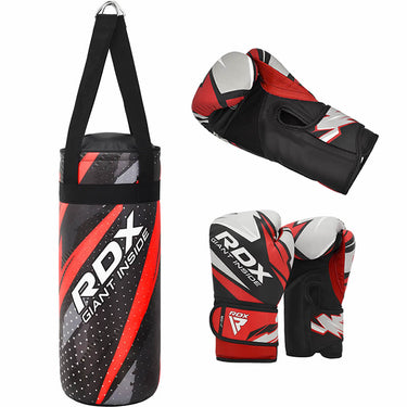 RDX J11 2ft Kids Training Punch Bag & Boxing Gloves Set#color_red