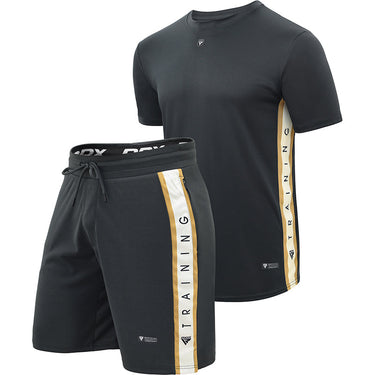 RDX T17 Aura Small Black Polyester Shorts & T shirts Bundle