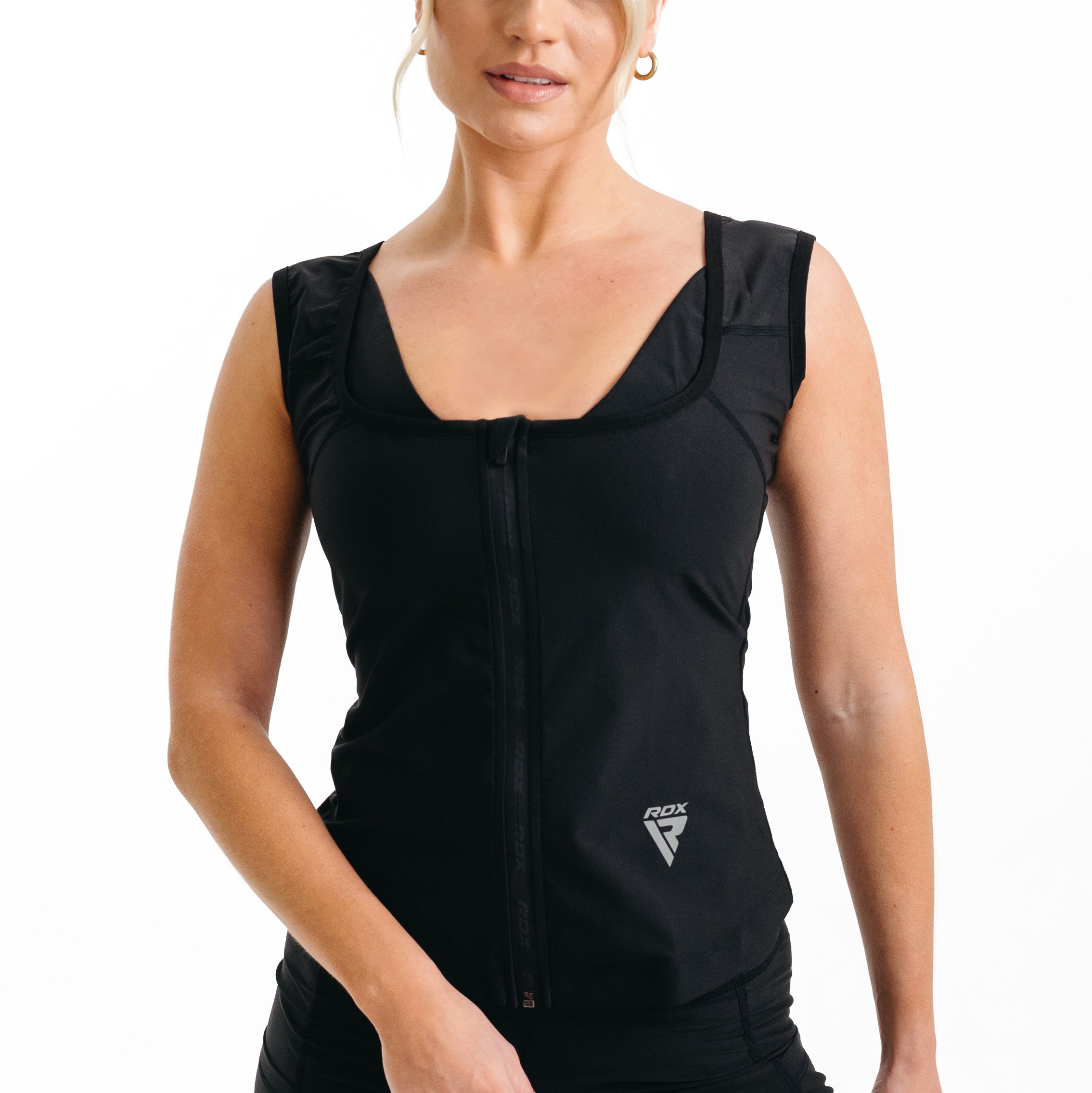  MATKAO Sauna Suit for Women Weight Loss Sauna Shirt for Women  Sweat Suit Waist Trainer Vest Fitness Body Shaper Zipper : Sports & Outdoors