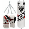 RDX F10 Punching Bag & White Boxing Gloves