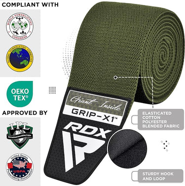RDX K1 Elasticated Knee Compression Bandage Wraps Oeko-Tex® Standard 100 Certified