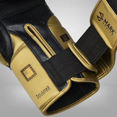 RDX L2 Mark Pro Sparring Boxing Gloves Hook and loop Black / Golden#color_golden