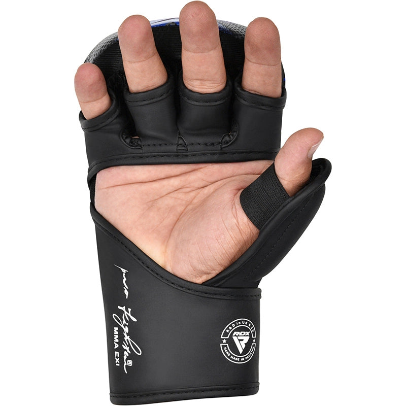 RDX IMMAf Approved Shooter Grappling Gloves Blue