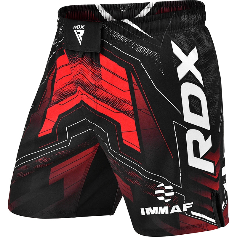 RDX IMMAf Approved MMA Fight & Training Shorts Red