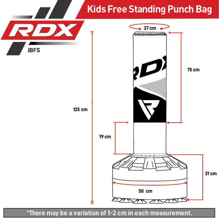 RDX R8 2-en-1 Sac de Frappe pour Enfants d’1m22 avec Gants d’Entraînement  Size Chart