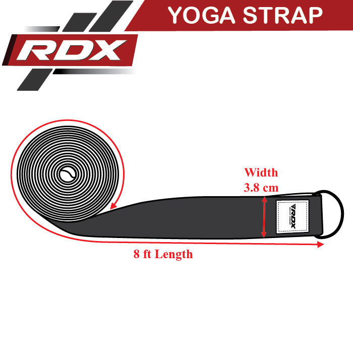 RDX F12 Sangle De Yoga Antidérapante En Coton Avec Boucle En D En Acier Inoxydable Size Chart