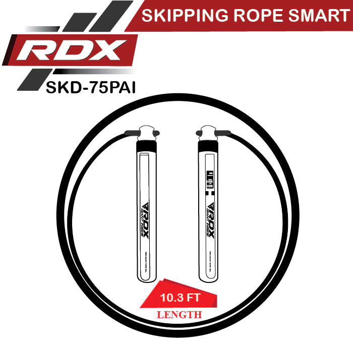 RDX 5P Corde À Sauter Intelligente De 3m10 Avec Compteur Numérique, Rechargeable Avec USB & App Size Chart