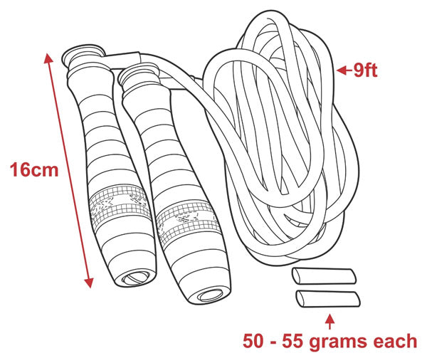 RDX L2 Corde À Sauter en Cuir Réglable de 2m74 Size Chart