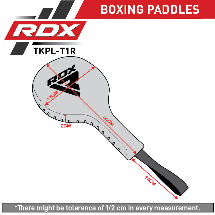 RDX T1 Boxe Punch Pagaies Size Chart