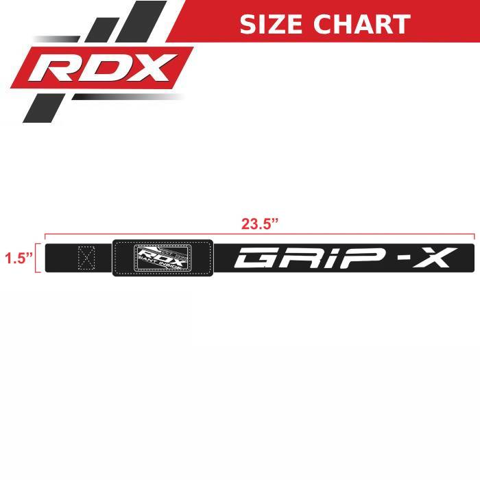 RDX W2 Weightlifting Wrist Straps Size Chart