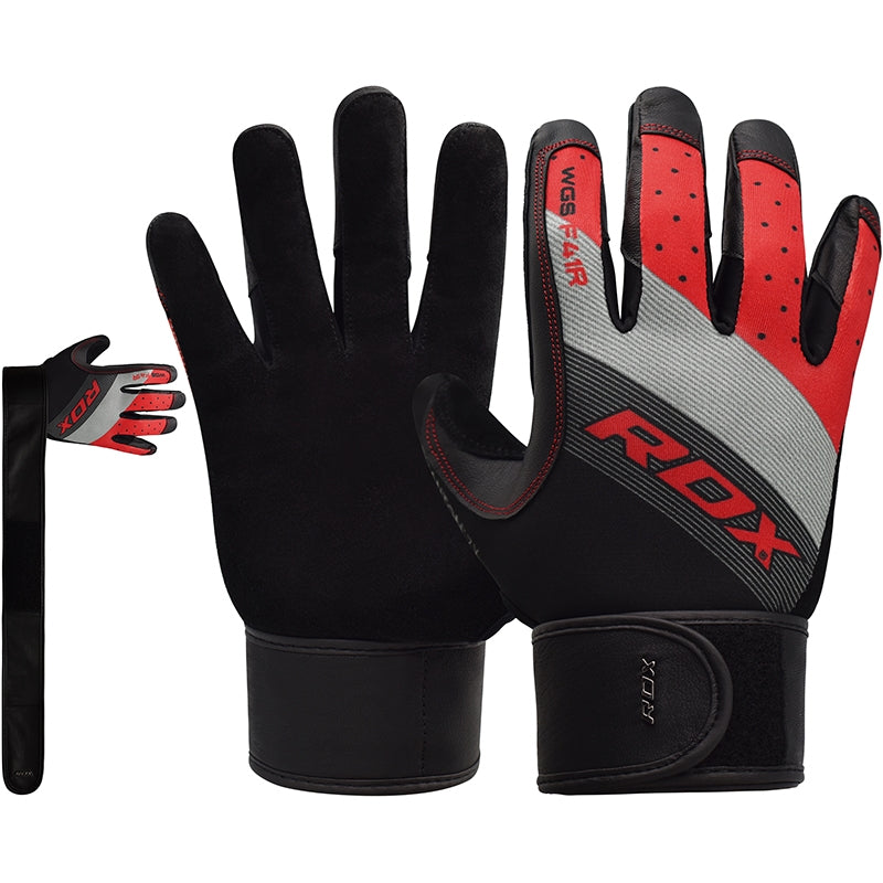 RDX F41 Small Red Lycra Fitness Gym Gloves 