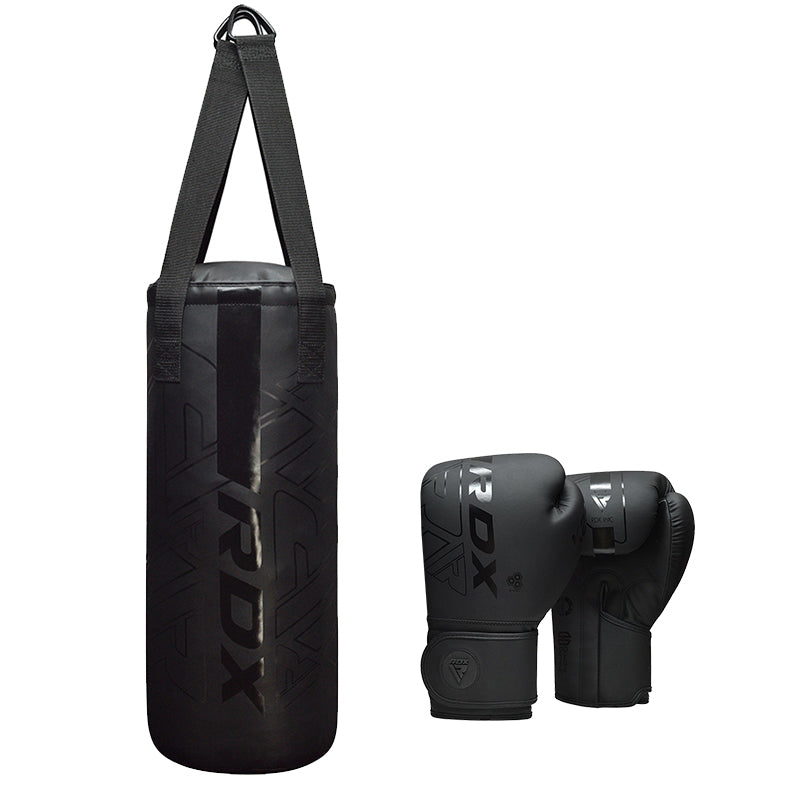 RDX F6 2Ft Kara Kids Punch Bag & 6oz Gloves#color_black