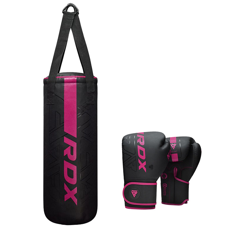 RDX F6 2Ft Kara Kids Punch Bag & 6oz Gloves#color_pink