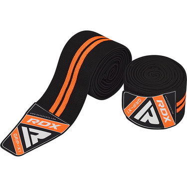 RDX K3 Elasticated Orange Knee Wraps Oeko-Tex® Standard 100 Certified