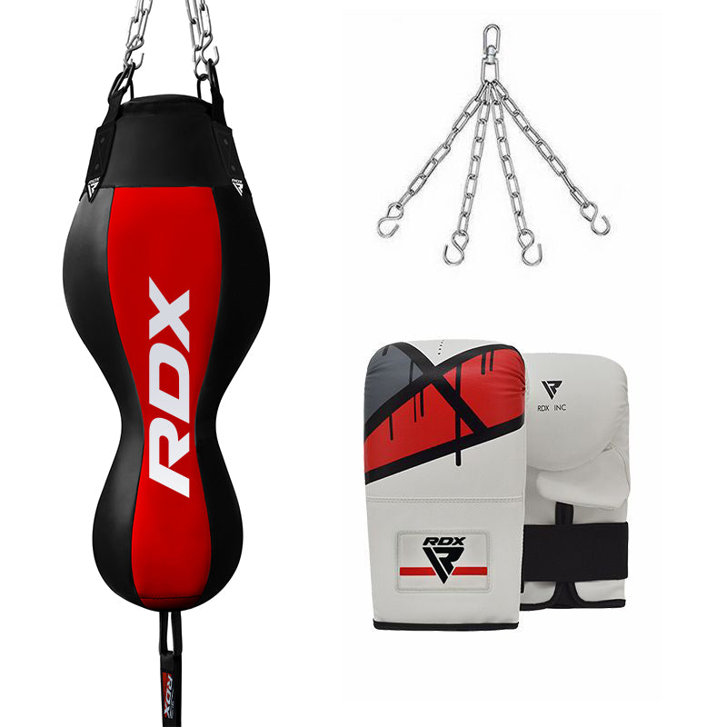 RDX 3 in 1 UnFilled Punch Bag With Bag Mitts 
