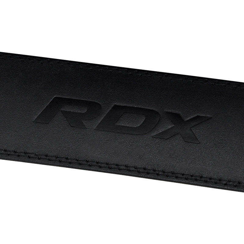 RDX 4 Inch Leather Weightlifting Gym Belt#color_black