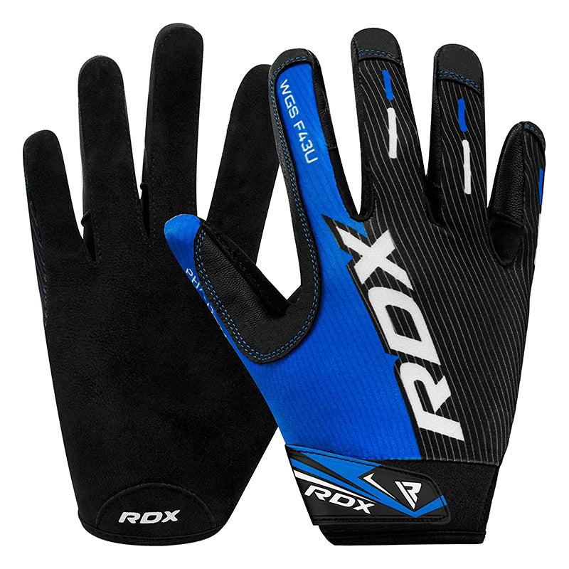 RDX F43 Full Finger Workout Gloves BLUE