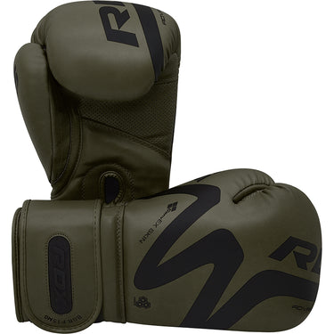 RDX T15 Nero Matte Green Boxing Gloves & Focus Pads