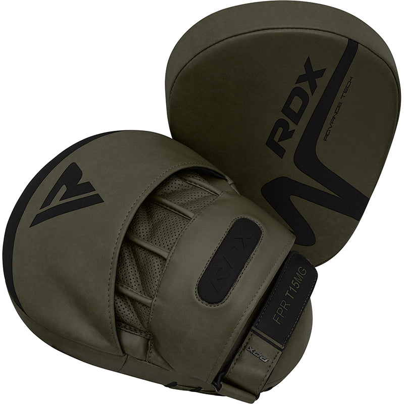 RDX T15 Nero Matte Green Boxing Gloves & Focus Pads