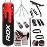 RDX F9 Red 4ft Filled 17pc Punch Bag With 12oz Gloves
