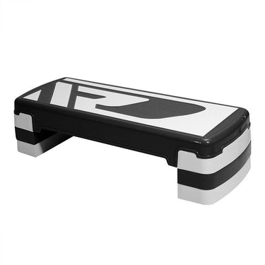 RDX 1P 20cm Aerobic Step Platform with 3 Level Risers 5cm Height Each#color_black