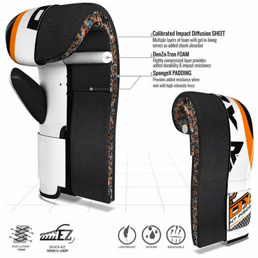 RDX 1O Guanti Della Borsa Da Boxe Arancione