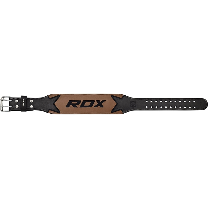 RDX 4 Inch Leather Gym Belt