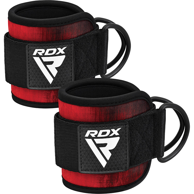 RDX A4 Ankle Straps For Gym Cable Machine#color_red