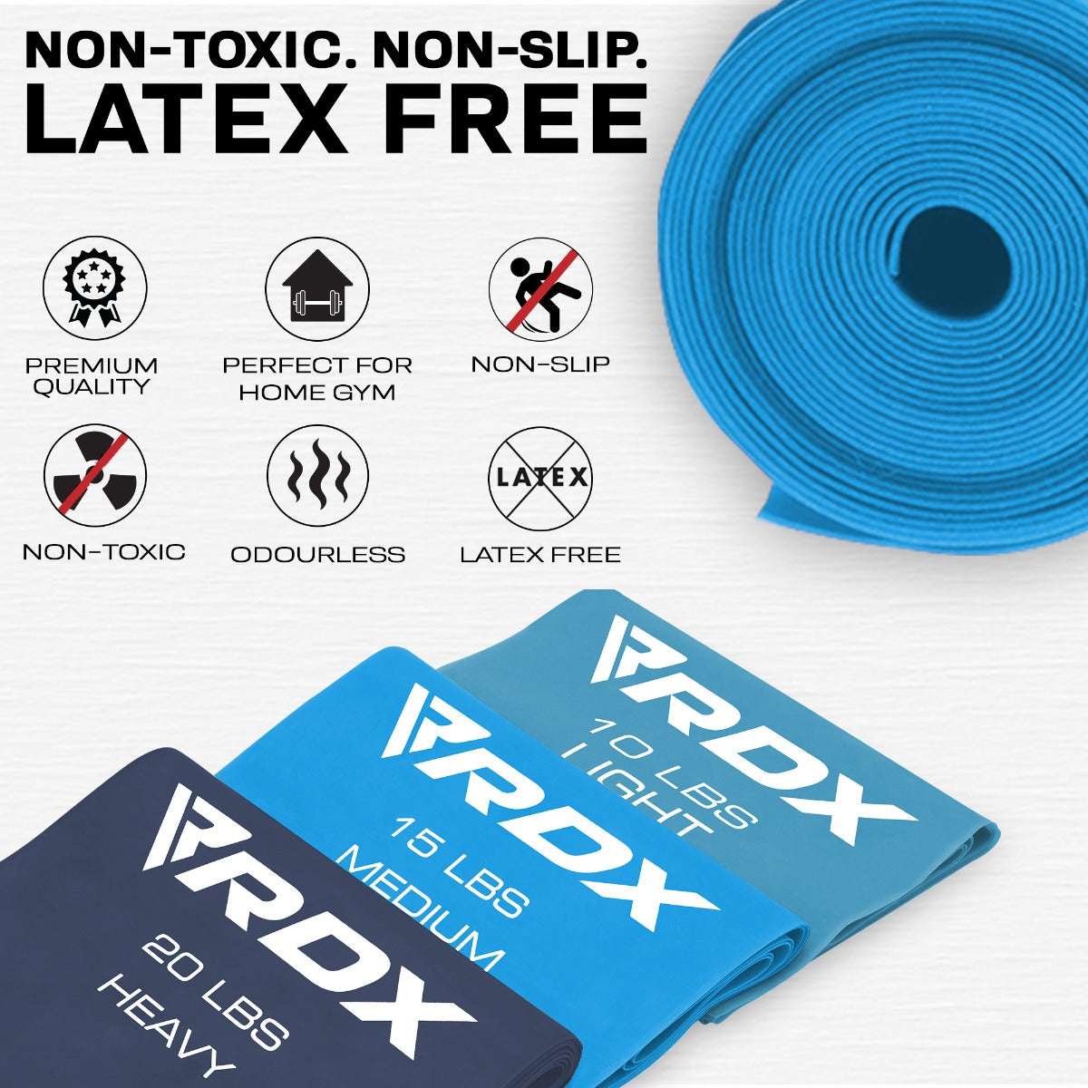 RDX B3 Tpe Flat Resistance Training Bands Set – RDX Sports Canada