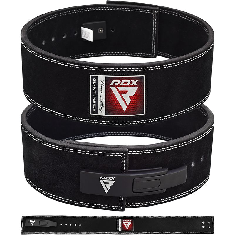 RDX 4 INCH IPL / USPA & World Powerlifting Congress APPROVED Powerlifting Leather Gym Belt#color_black