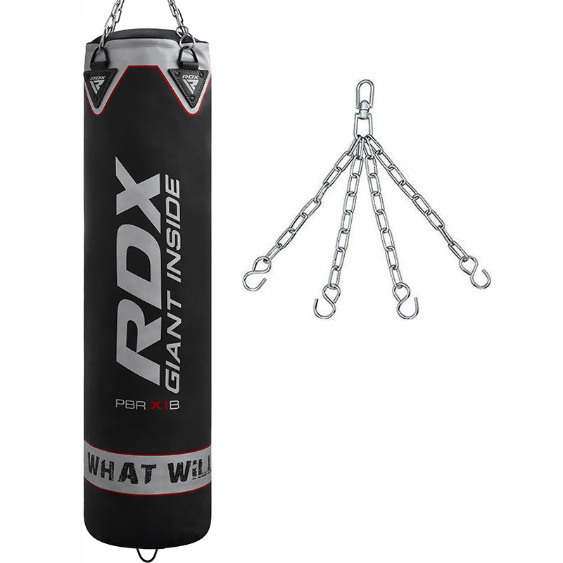 RDX X1 Black 5ft Filled Punch Bag  