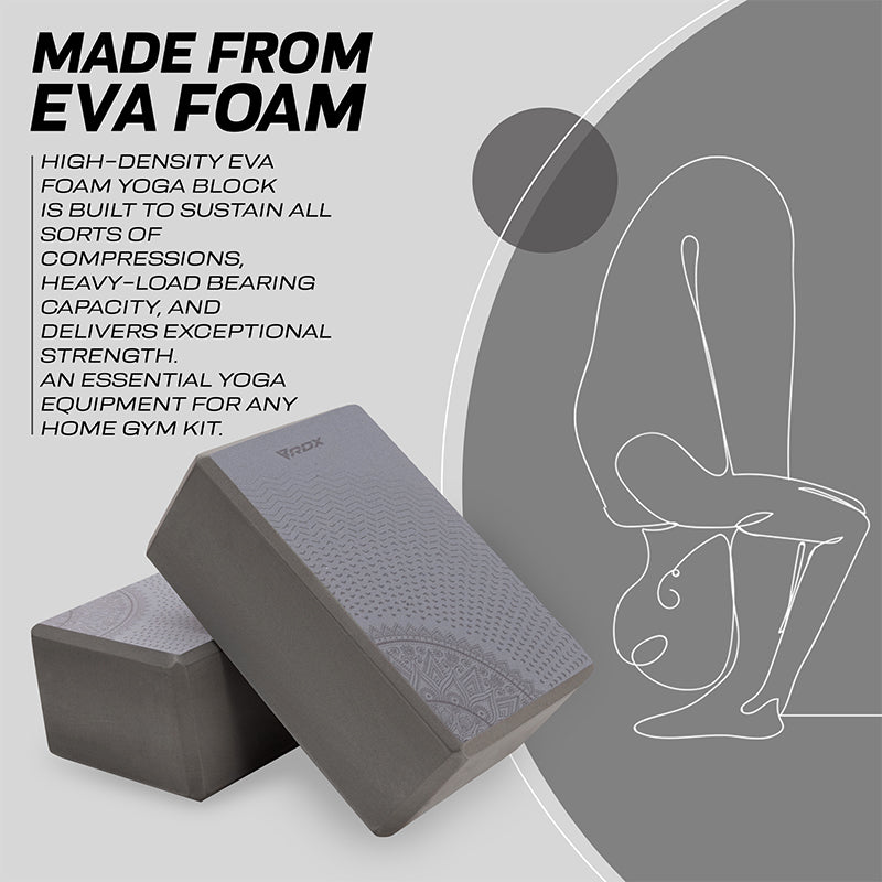 PIDO Yoga Block (Set of 2) - High Density EVA Foam Blocks to