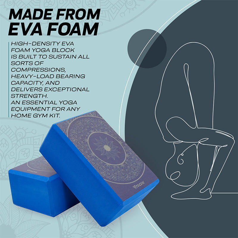 RDX D19 High Density EVA Foam Yoga Blocks Non-Slip Brick