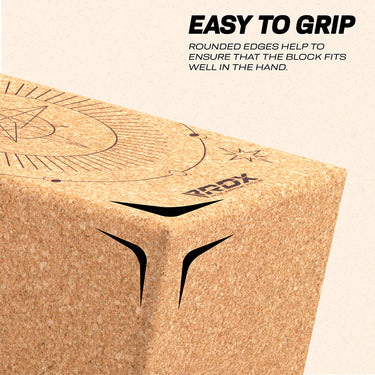 RDX D5 Cork Yoga Block Non-Slip Brick