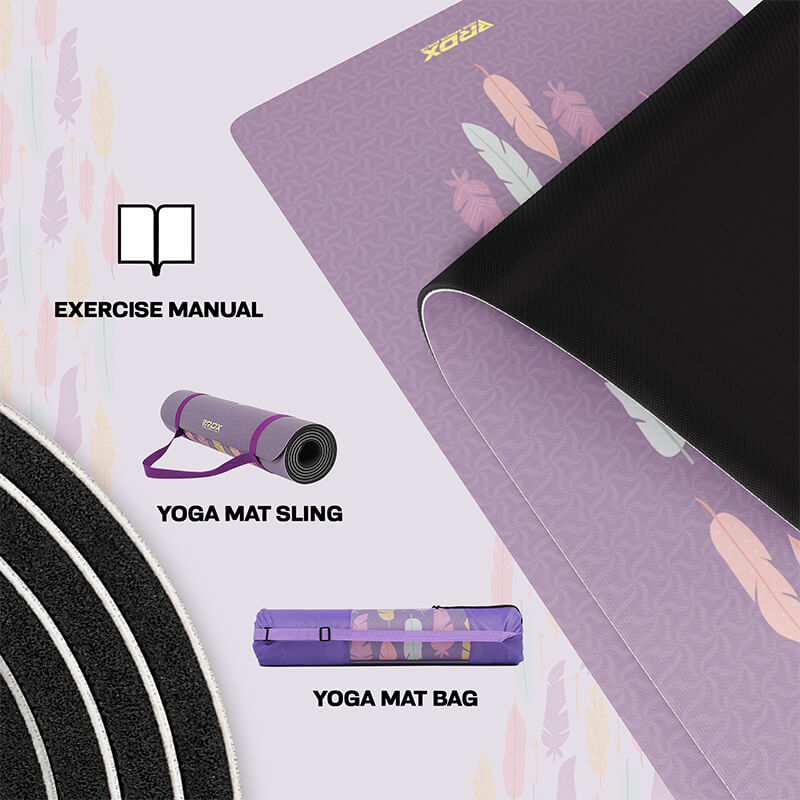 RDX D6 6mm 4-in-1 PU Rubber Yoga Mat Set – RDX Sports