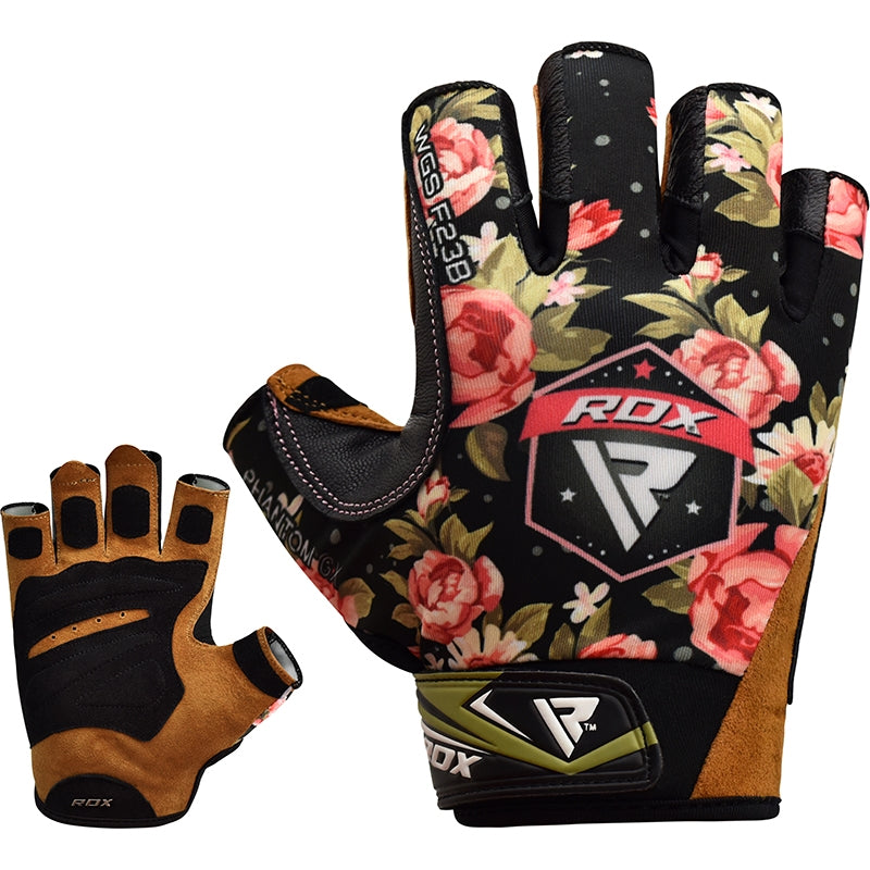 RDX F23 Floral Gym Gloves for Women