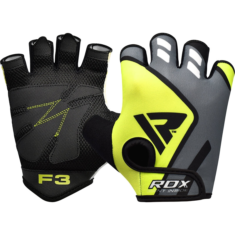 RDX F3 Green Small Lycra Weight lifting gloves
