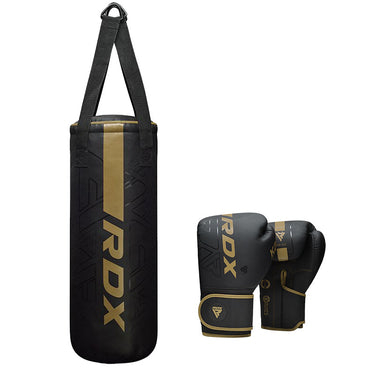 RDX F6 2Ft Kara Kids Punch Bag & 6oz Gloves#color_golden