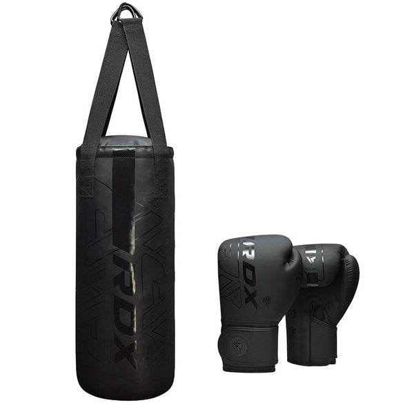 RDX F6 2Ft Kara Kids Punch Bag 6Oz Gloves Red Filled 6oz