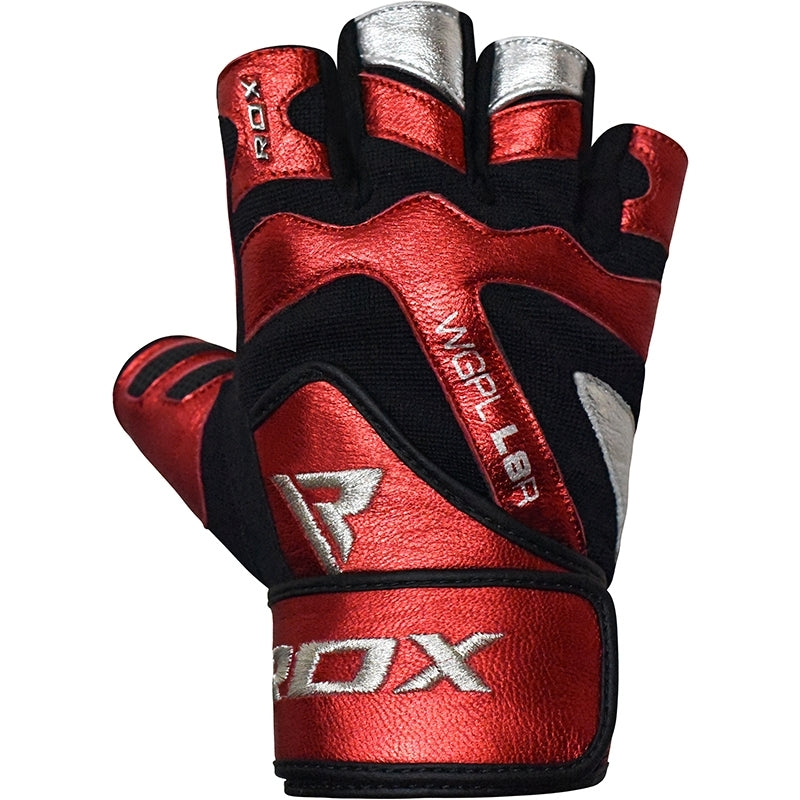 RDX L8 Leather Gym Gloves with Wrist Support