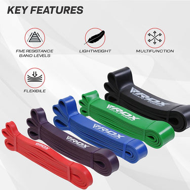 RDX P1 5-in-1 Pull Up Assist & Body Stretching Bands for Resistance Training