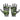 RDX R2 Weightlifting Grips-Green-S/M