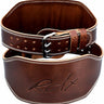 RDX 6 Inch Leather Brown Weightlifting Belt