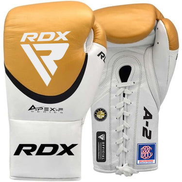 RDX A2 BBBofC Approved Pro Fight Boxing Gloves#color_golden