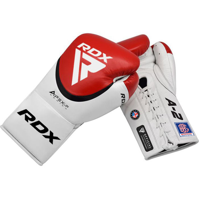 RDX A2 BBBofC Approved Pro Fight Boxing Gloves#color_red